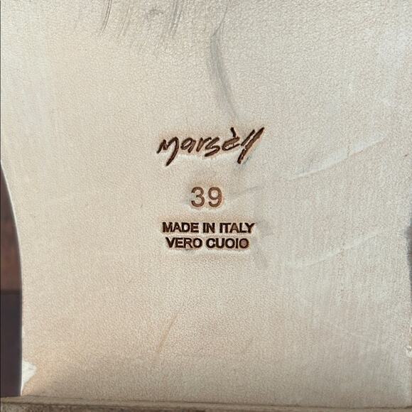 Women’s Marsell Cream Suede Lace-Up Shoes, Whitewash Stacked Heels, Size 9 - Picture 14 of 16